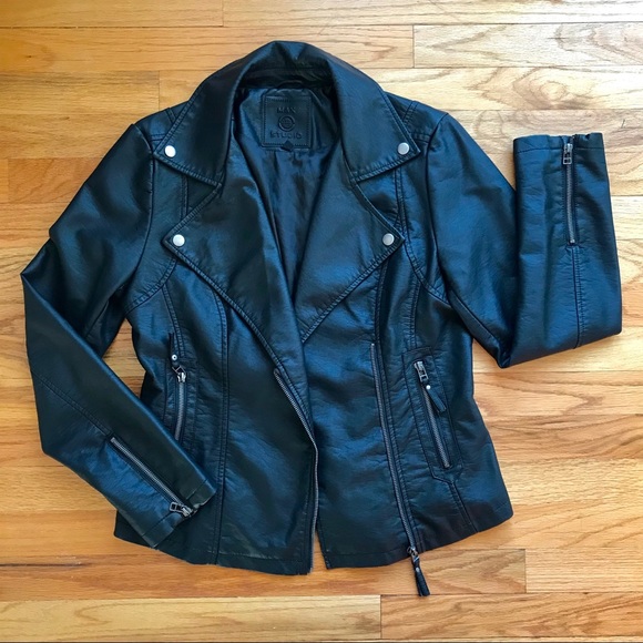 Max Studio Jackets & Blazers - MAX STUDIO faux leather moto jacket